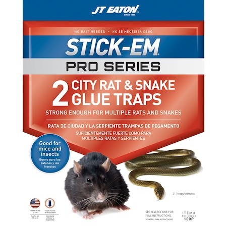 Jt Eaton JT Eaton Stick-Em Pro Series Extra Large Glue Board Trap For Rodents and Snakes 2 pk 100P